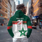 World Football 2026 Morocco Custom Hoodie African Geometric White Pattern - African Pride