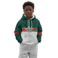 World Football 2026 Morocco Custom Kid Hoodie African Geometric White Pattern - African Pride