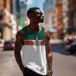World Football 2026 Morocco Custom Men Tank Top African Geometric White Pattern - African Pride