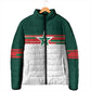 World Football 2026 Morocco Custom Padded Jacket African Geometric White Pattern - African Pride