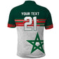 World Football 2026 Morocco Custom Polo Shirt African Geometric White Pattern - African Pride