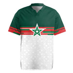 World Football 2026 Morocco Custom Rugby Jersey African Geometric White Pattern - African Pride