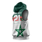 World Football 2026 Morocco Custom Sleeveless Hoodie African Geometric White Pattern - African Pride