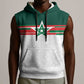World Football 2026 Morocco Custom Sleeveless Hoodie African Geometric White Pattern - African Pride