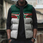 World Football 2026 Morocco Custom Sleeveless Puffer Jacket African Geometric White Pattern - African Pride