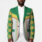 World Football 2026 Senegal Custom Blazer African Kente White Pattern - African Pride
