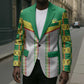 World Football 2026 Senegal Custom Blazer African Kente White Pattern - African Pride