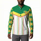 World Football 2026 Senegal Custom Button Sweatshirt African Kente White Pattern