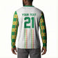 World Football 2026 Senegal Custom Button Sweatshirt African Kente White Pattern