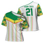 World Football 2026 Senegal Custom Cross Shoulder Shirt African Kente White Pattern - African Pride