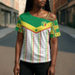 World Football 2026 Senegal Custom Cross Shoulder Shirt African Kente White Pattern - African Pride