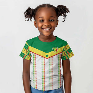World Football 2026 Senegal Custom Kid T shirt African Kente White Pattern LT9