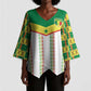 World Football 2026 Senegal Custom Kimono Sleeve Blouse African Kente White Pattern - African Pride