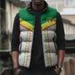 World Football 2026 Senegal Custom Sleeveless Puffer Jacket African Kente White Pattern - African Pride