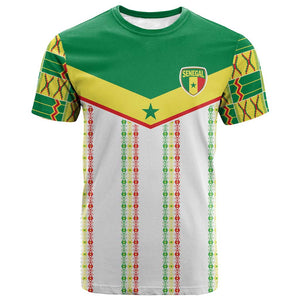 World Football 2026 Senegal Custom T shirt African Kente White Pattern LT9