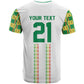World Football 2026 Senegal Custom T shirt African Kente White Pattern - African Pride
