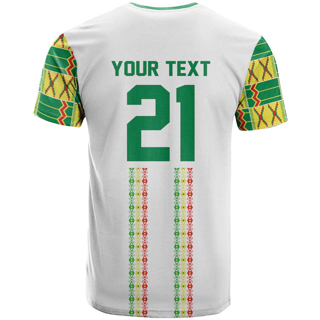 World Football 2026 Senegal Custom T shirt African Kente White Pattern LT9