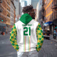 World Football 2026 Senegal Custom Zip Hoodie African Kente White Pattern - African Pride