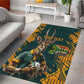 South Africa Rugby Custom Area Rug Afro Springboks Mascot Sporty Version
