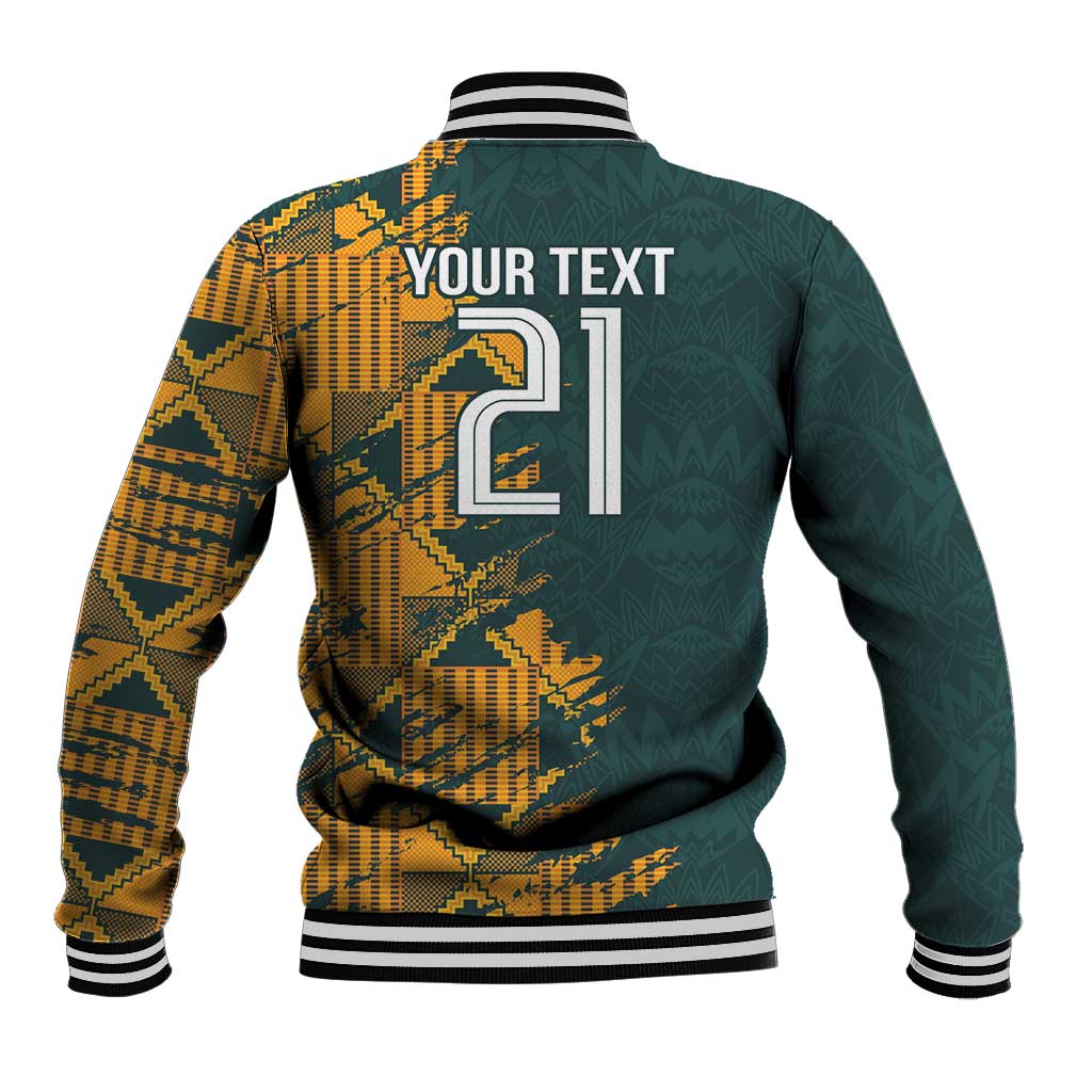 South Africa Rugby Custom Baseball Jacket Afro Springboks Mascot Sporty Version