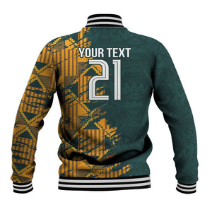 South Africa Rugby Custom Baseball Jacket Afro Springboks Mascot Sporty Version