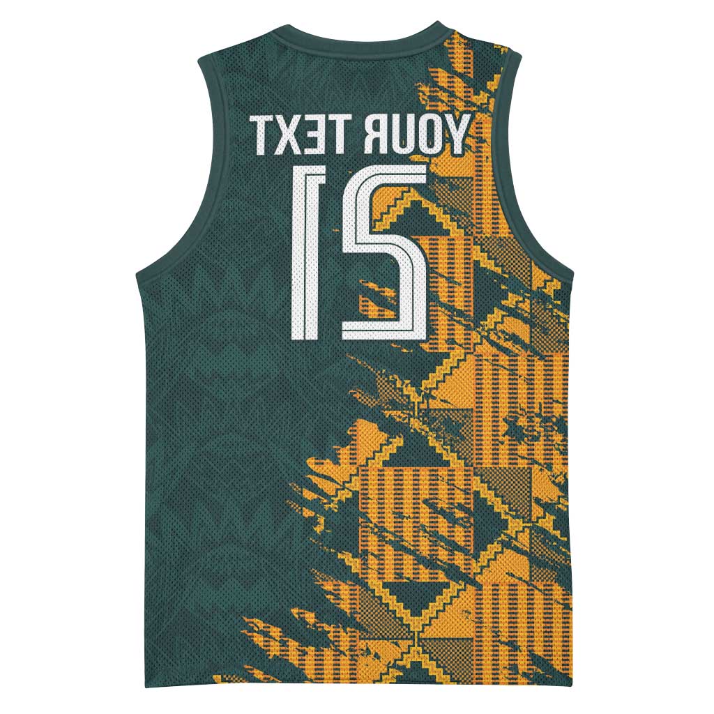 South Africa Rugby Custom Basketball Jersey Afro Springboks Mascot Sporty Version - African Pride