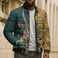 South Africa Rugby Custom Bomber Puffer Jacket Afro Springboks Mascot Sporty Version