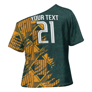South Africa Rugby Custom Cross Shoulder Shirt Afro Springboks Mascot Sporty Version