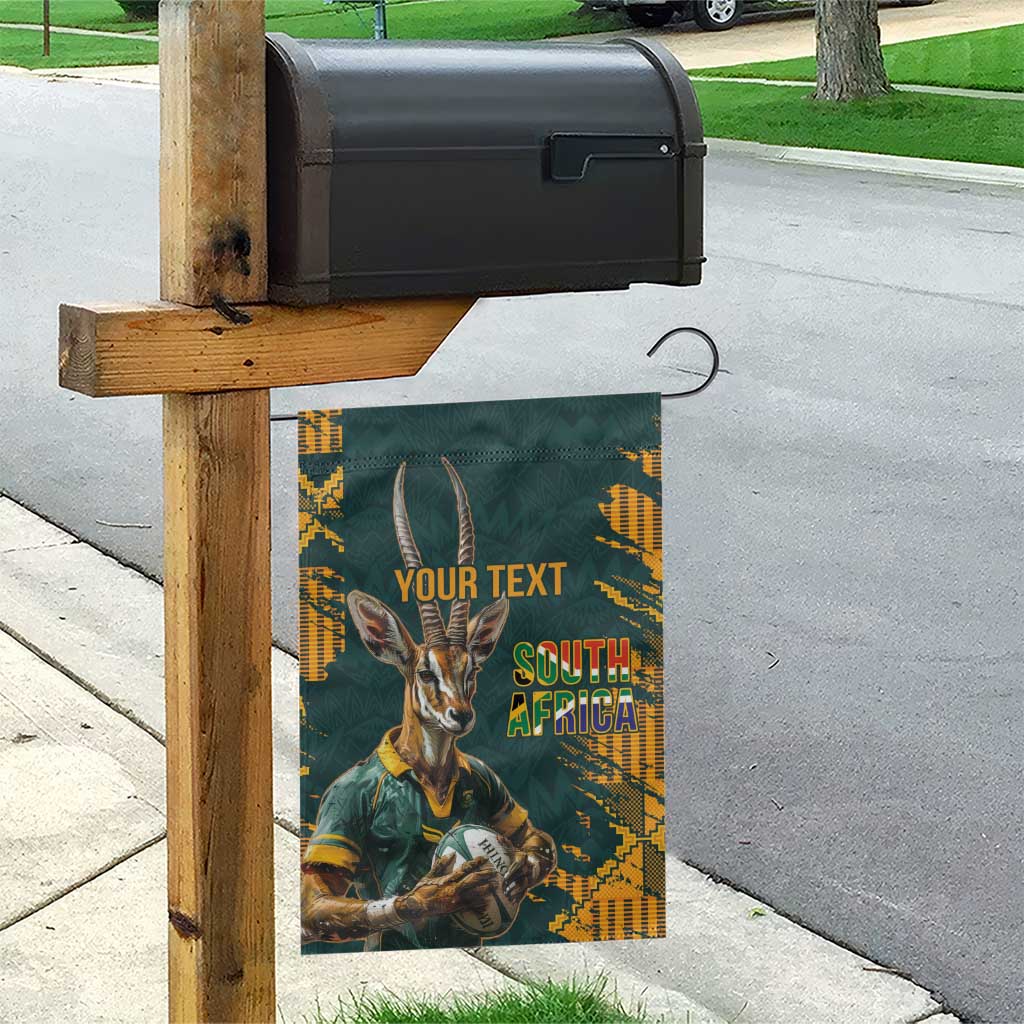 South Africa Rugby Custom Garden Flag Afro Springboks Mascot Sporty Version