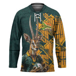 South Africa Rugby Custom Hockey Jersey Afro Springboks Mascot Sporty Version