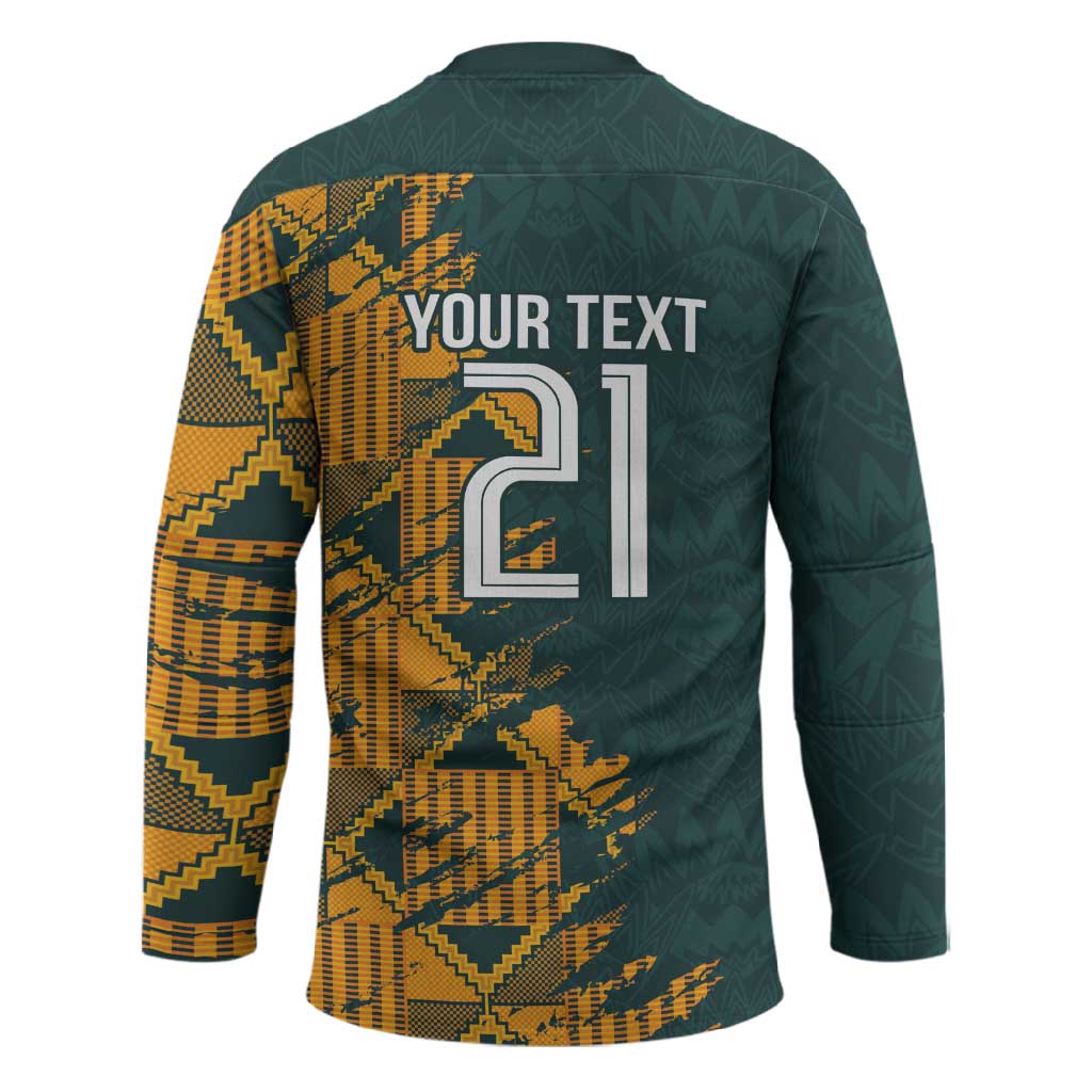 South Africa Rugby Custom Hockey Jersey Afro Springboks Mascot Sporty Version