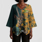 South Africa Rugby Custom Kimono Sleeve Blouse Afro Springboks Mascot Sporty Version