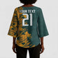 South Africa Rugby Custom Kimono Sleeve Blouse Afro Springboks Mascot Sporty Version