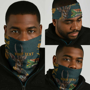 South Africa Rugby Custom Neck Gaiter Afro Springboks Mascot Sporty Version LT9