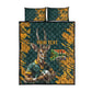 South Africa Rugby Custom Quilt Bed Set Afro Springboks Mascot Sporty Version