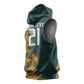 South Africa Rugby Custom Sleeveless Hoodie Afro Springboks Mascot Sporty Version - African Pride