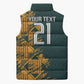 South Africa Rugby Custom Sleeveless Puffer Jacket Afro Springboks Mascot Sporty Version