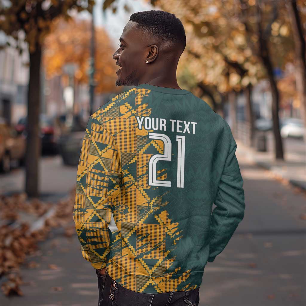 South Africa Rugby Custom Sweatshirt Afro Springboks Mascot Sporty Version