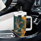 South Africa Rugby Custom Tumbler With Handle Afro Springboks Mascot Sporty Version