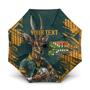 South Africa Rugby Custom Umbrella Afro Springboks Mascot Sporty Version