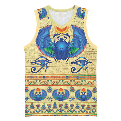 Ancient Egypt Scarab Beetle Basketball Jersey - African Pride