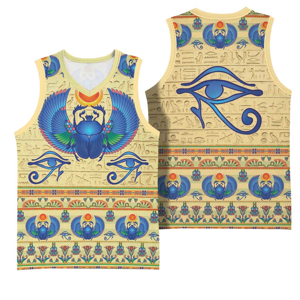 Ancient Egypt Scarab Beetle Basketball Jersey - African Pride