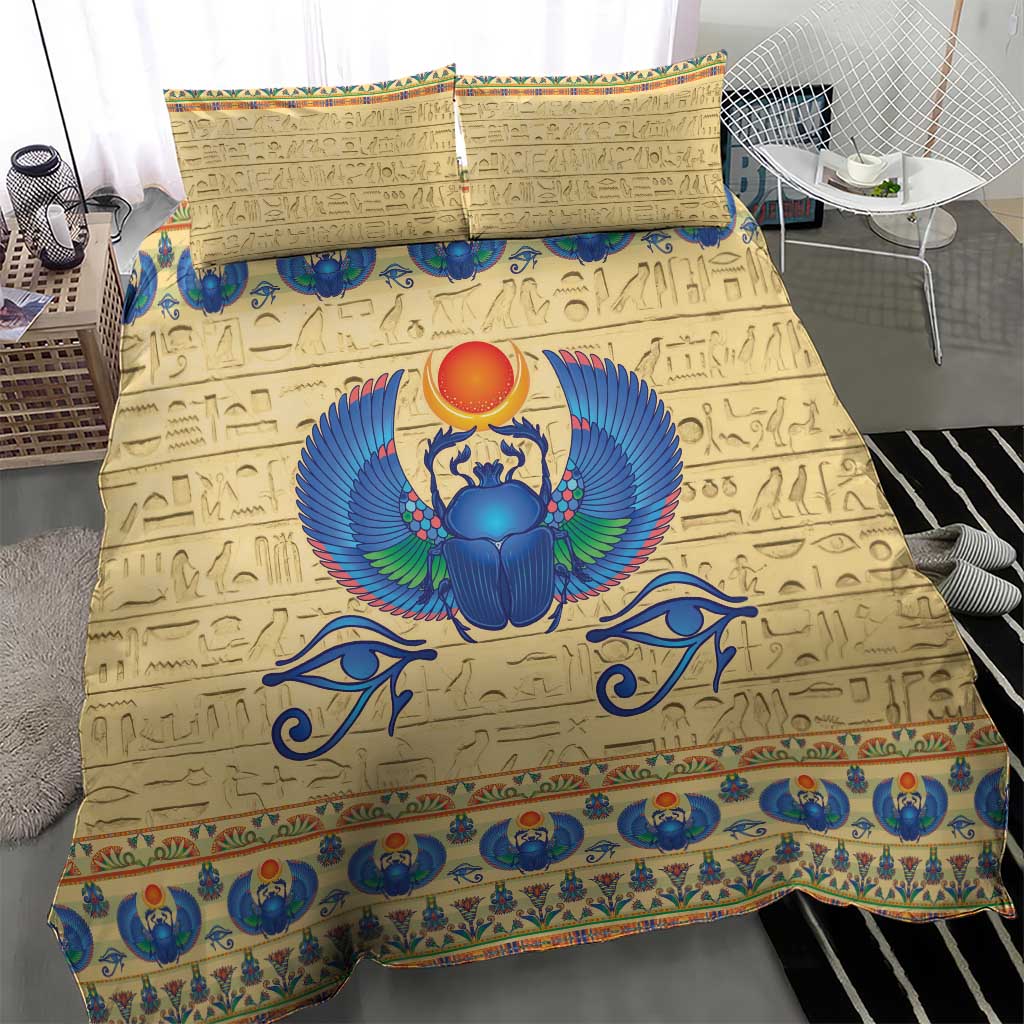 Ancient Egypt Scarab Beetle Bedding Set