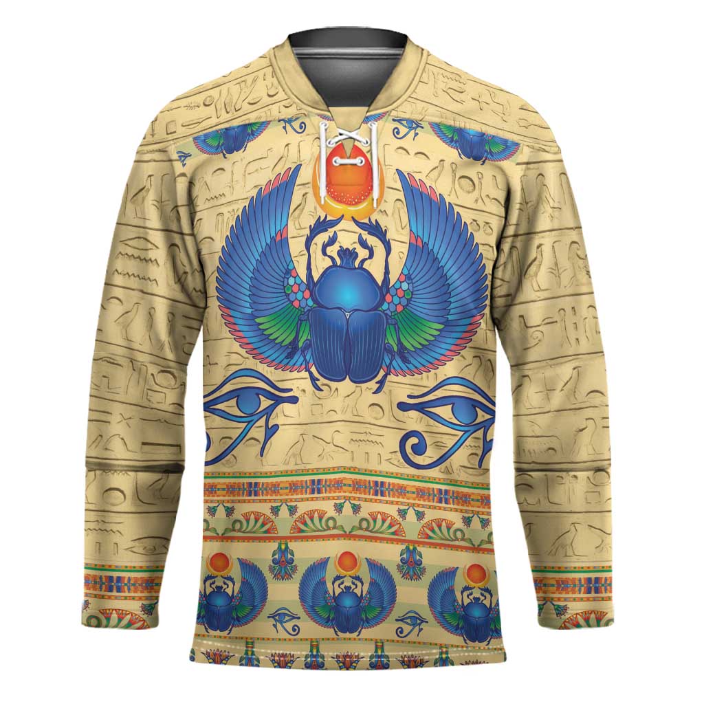 Ancient Egypt Scarab Beetle Hockey Jersey