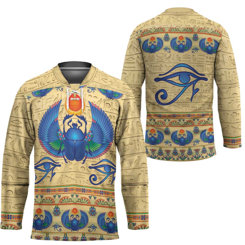 Ancient Egypt Scarab Beetle Hockey Jersey