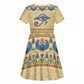 Ancient Egypt Scarab Beetle Kid Short Sleeve Dress