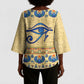 Ancient Egypt Scarab Beetle Kimono Sleeve Blouse