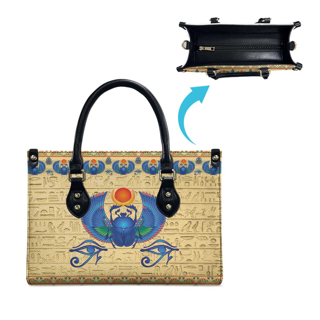 Ancient Egypt Scarab Beetle Leather Bag