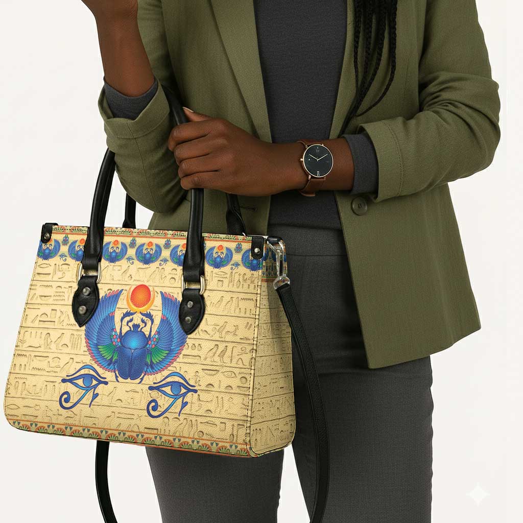 Ancient Egypt Scarab Beetle Leather Bag