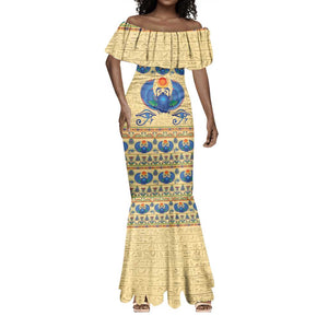 Ancient Egypt Scarab Beetle Mermaid Dress